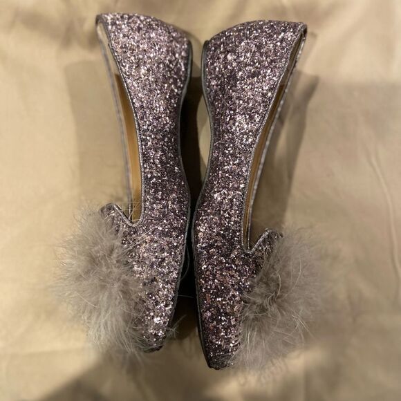 🪅🪅Kennth Cole Glitter ballet flat with Pom Pom - Picture 3 of 7